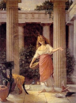 ジョン・ウィリアム・ウォーターハウス Painting - ペリスタイルのギリシャ人女性 ジョン・ウィリアム・ウォーターハウス
